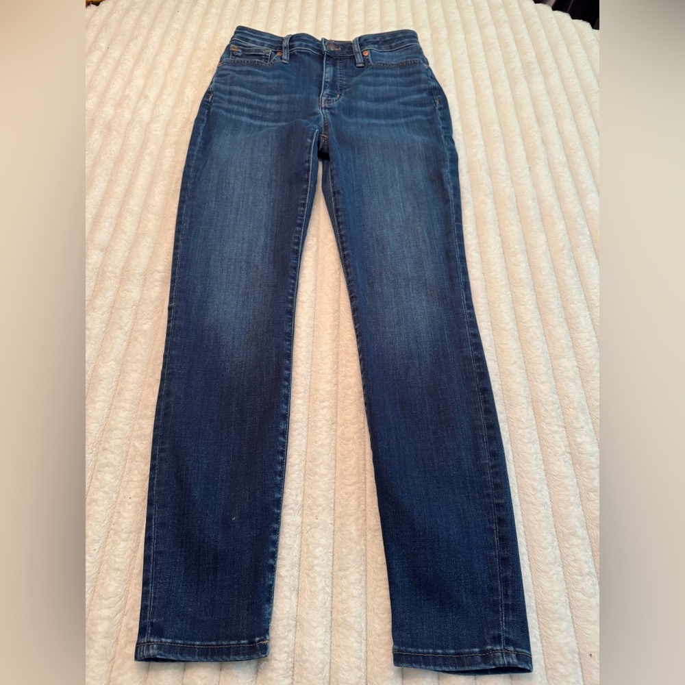 Madewell Women's Curvy High Rise Dark Blue Skinny Jeans Size 26
